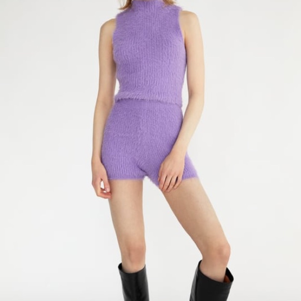 ZARA Soft Touch Shorts TRF In‎ Purple
